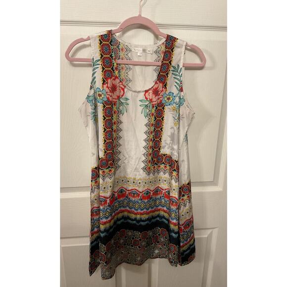 Anthropologie  Karyn Seo Sleeveless Boho Hi/Low Hem Tunic Dress – sz M - Picture 1 of 6